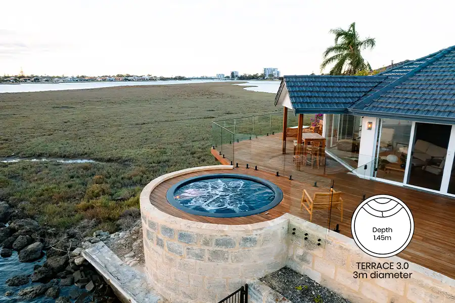 Terrace pool design